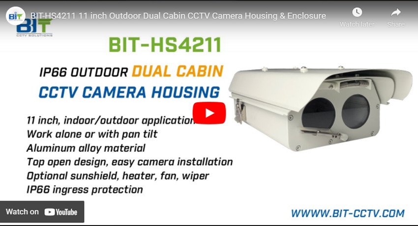 bit-hs4211 11 بوصة في الهواء الطلق كاميرا مزدوجة الدائرة التلفزيونية المغلقة الإسكان والإسكان